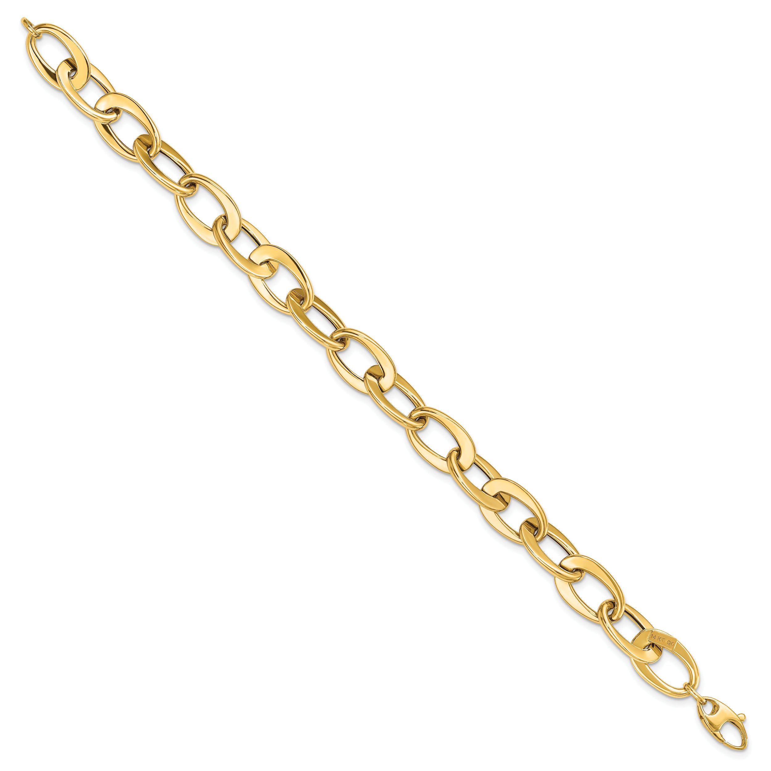 14k Polished Fancy Link Bracelet