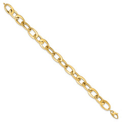 14k Polished Fancy Link Bracelet