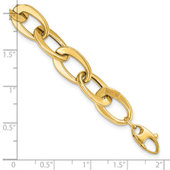 14k Polished Fancy Link Bracelet