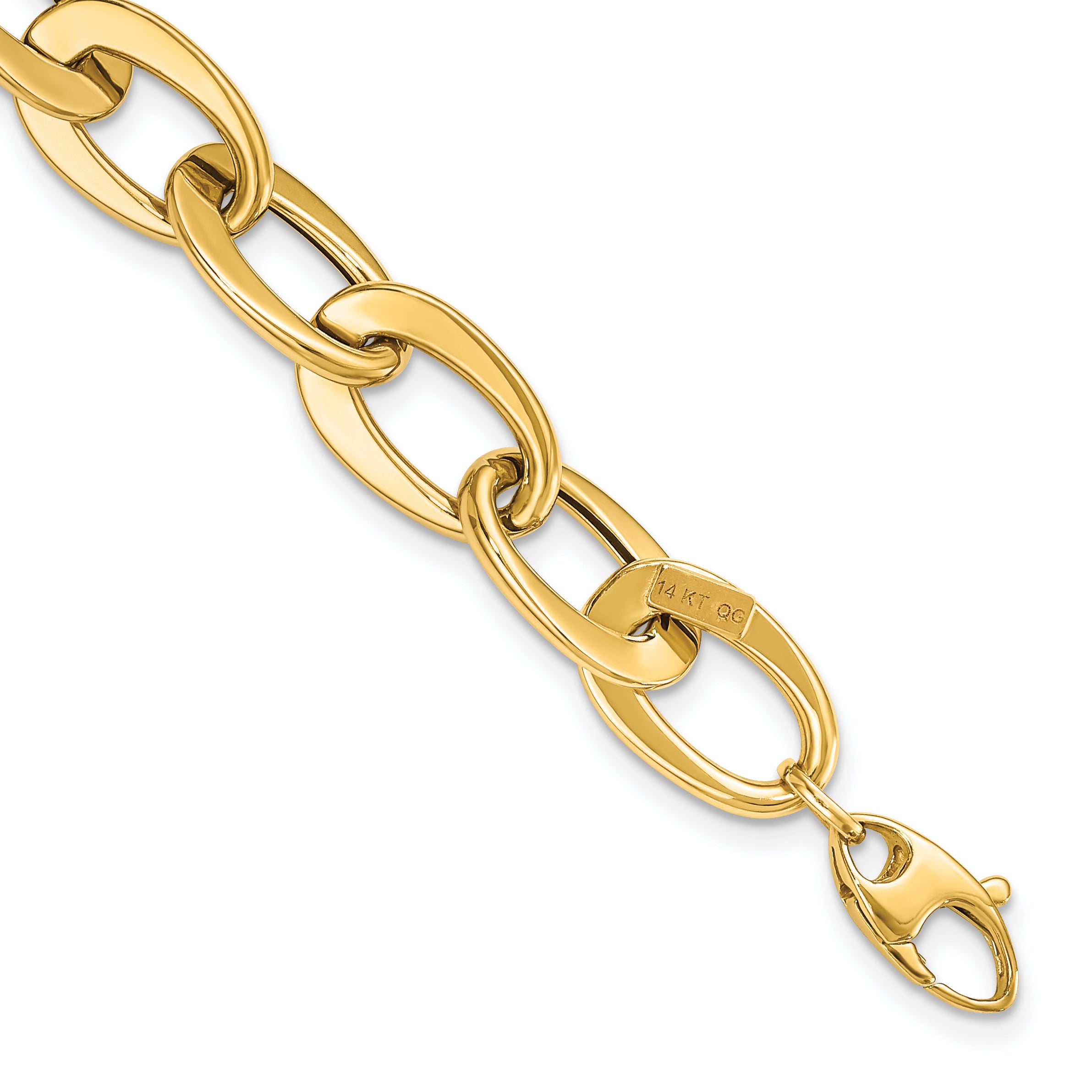 14k Polished Fancy Link Bracelet