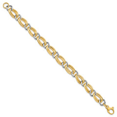 14k Two-Tone Polished Bracelet