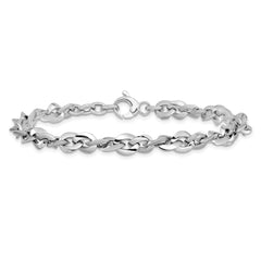 14k White Gold Polished Bracelet