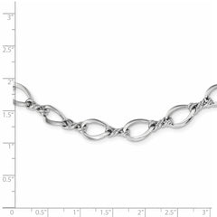 14k White Gold Fancy Link 18in Necklace