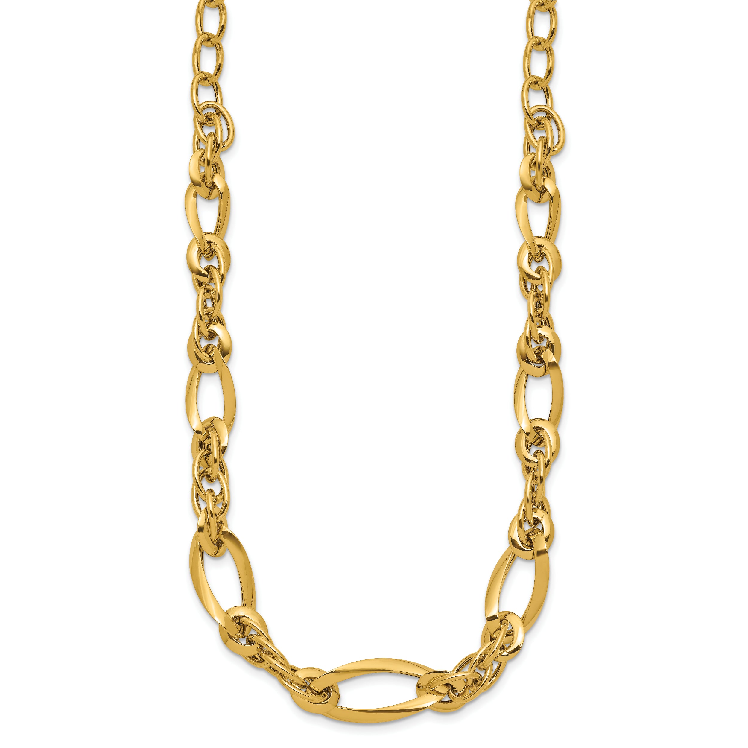 14k Polished Fancy Link 18in Necklace