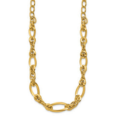 14k Polished Fancy Link 18in Necklace