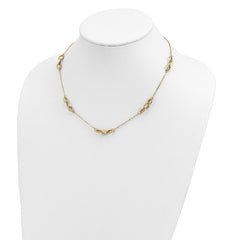 14k Yellow Gold Fancy 18 inch Necklace