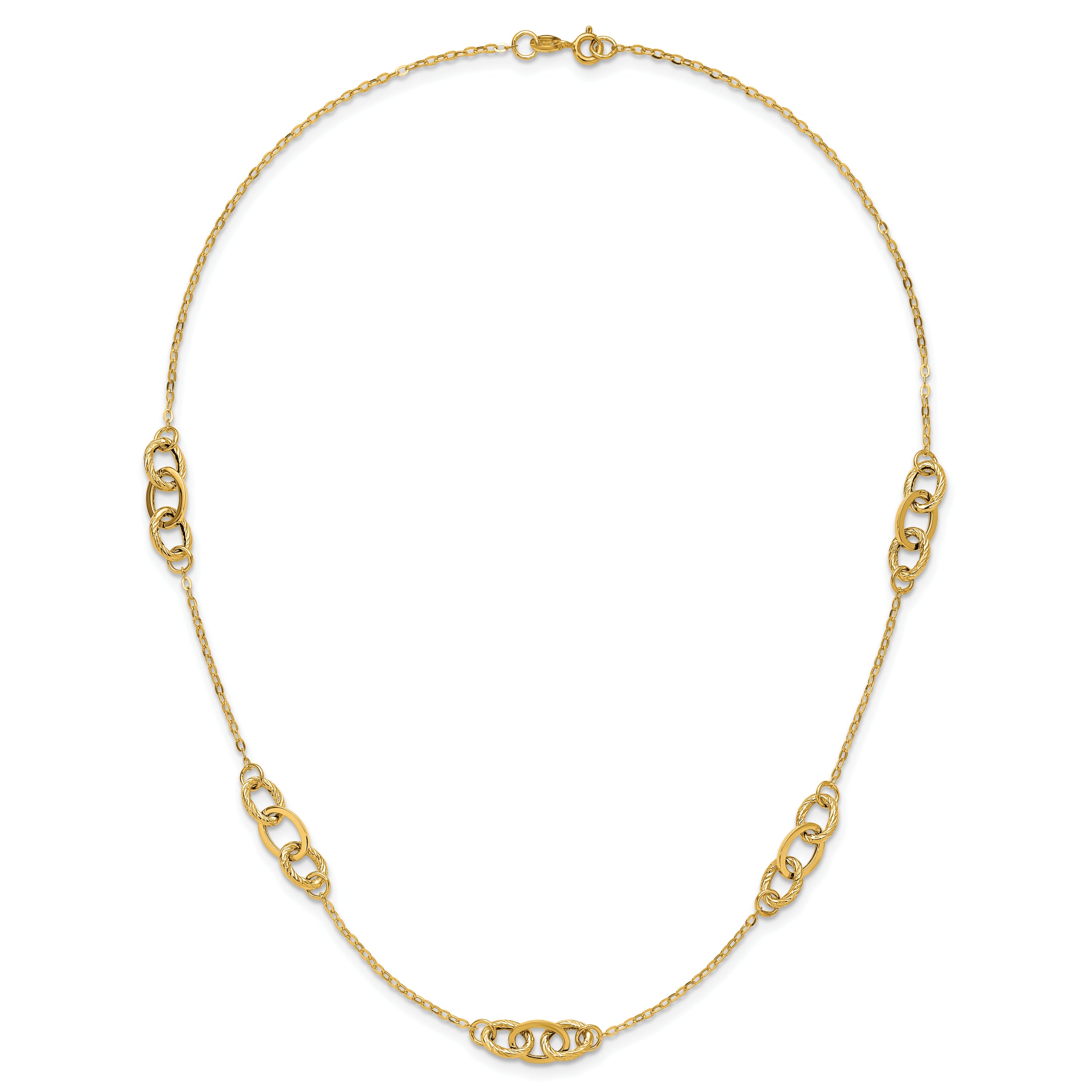 14k Yellow Gold Fancy 18 inch Necklace