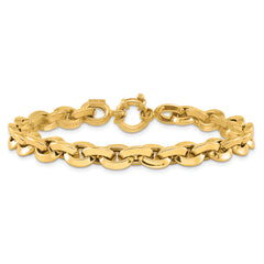 14K Polished Fancy Knife-edge Rolo Link Bracelet