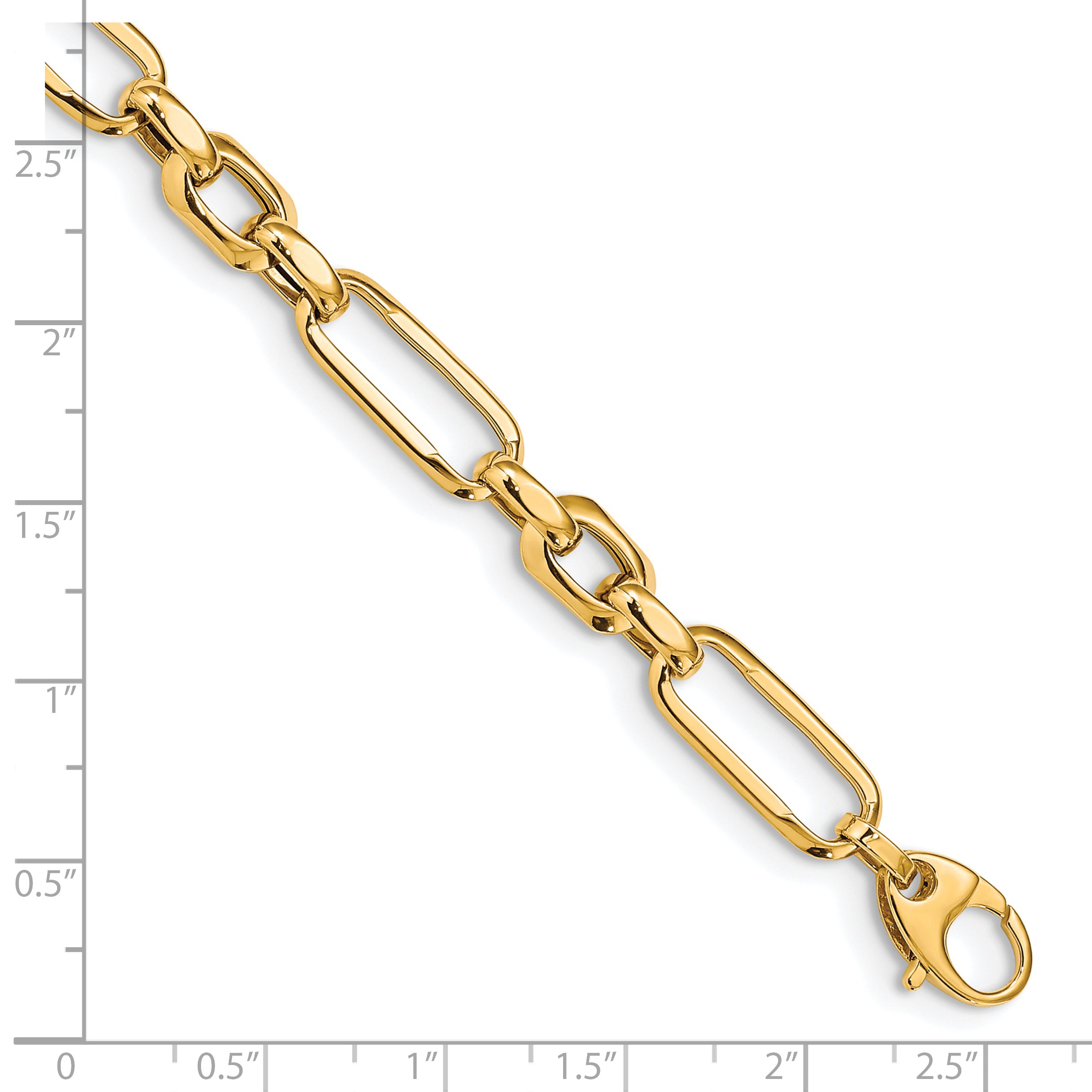 14k Polished Fancy Link Bracelet