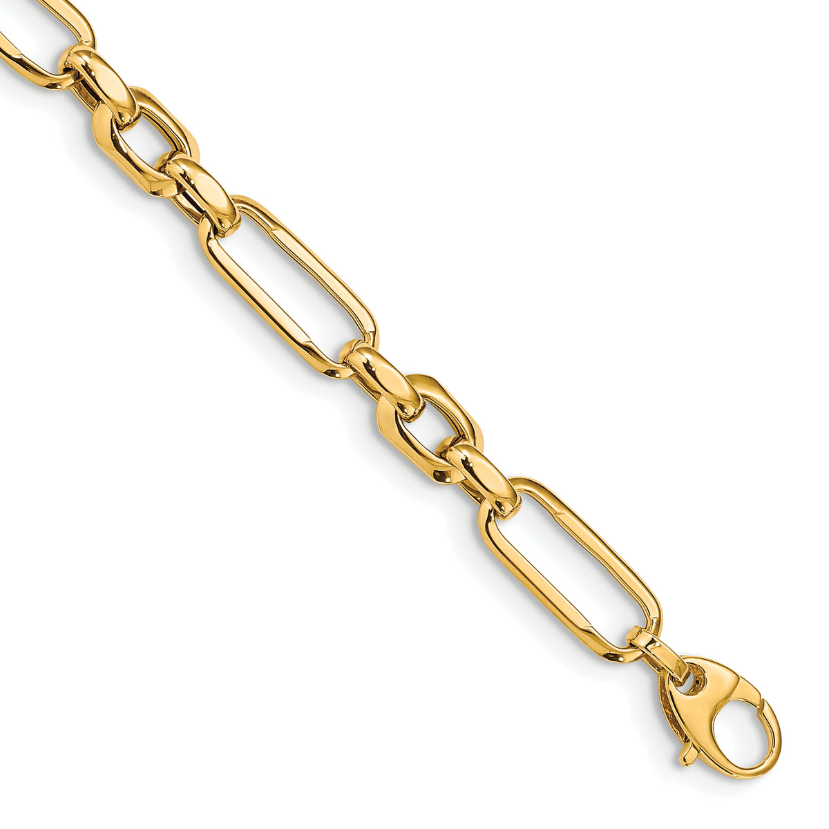 14k Polished Fancy Link Bracelet