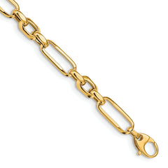 14k Polished Fancy Link Bracelet