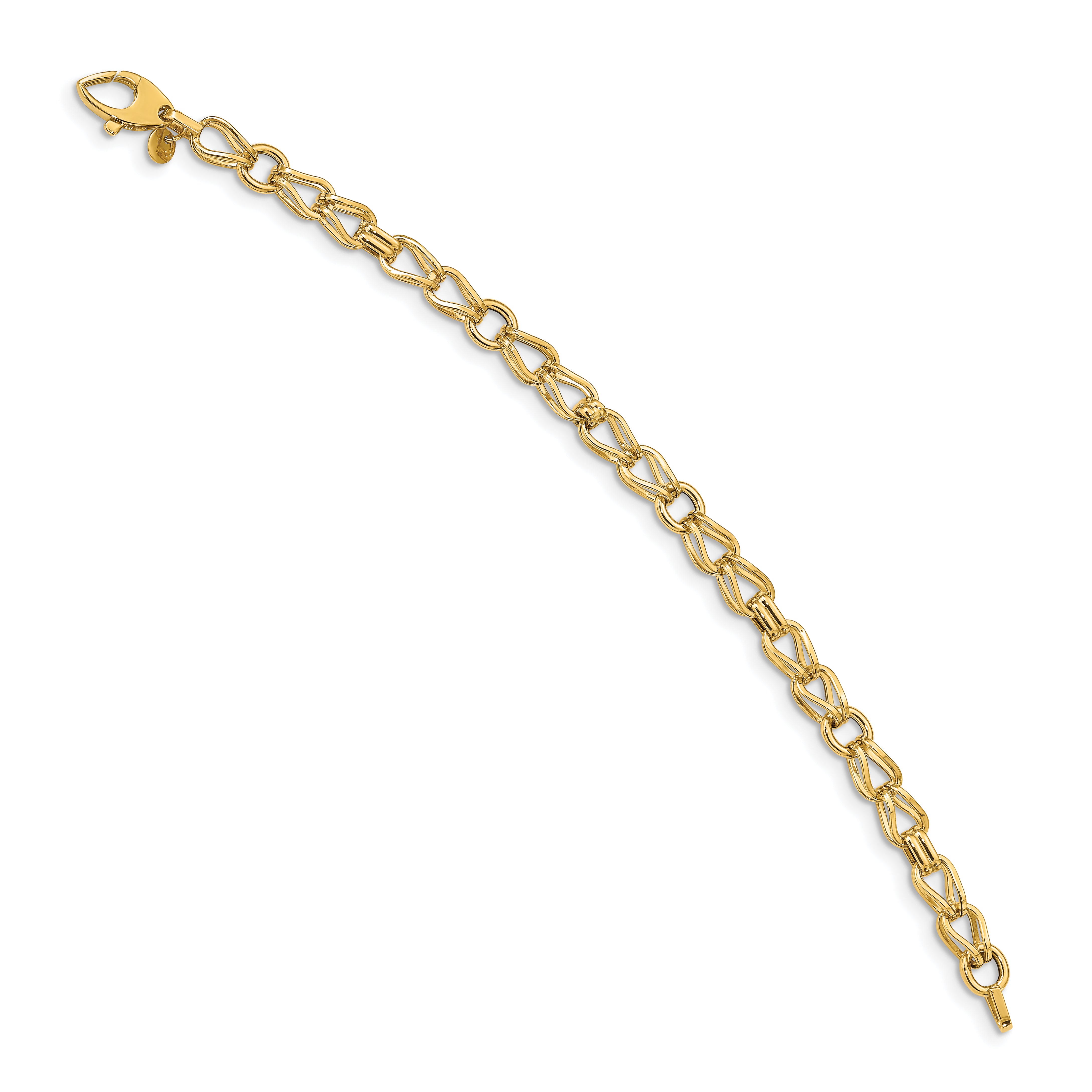 14K Polished Fancy Link Bracelet