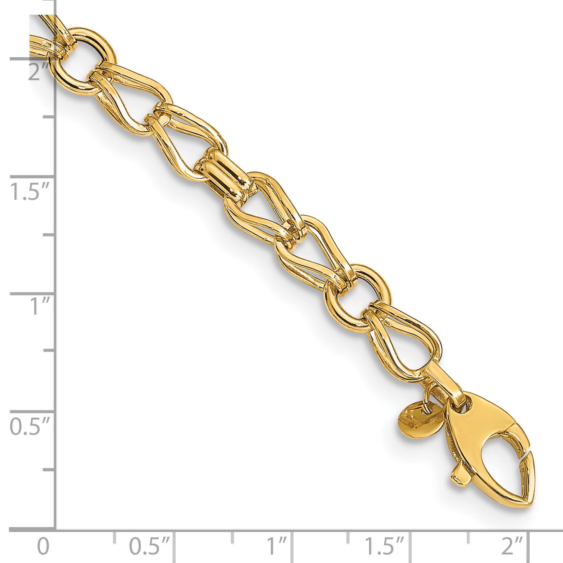 14K Polished Fancy Link Bracelet