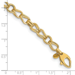 14K Polished Fancy Link Bracelet