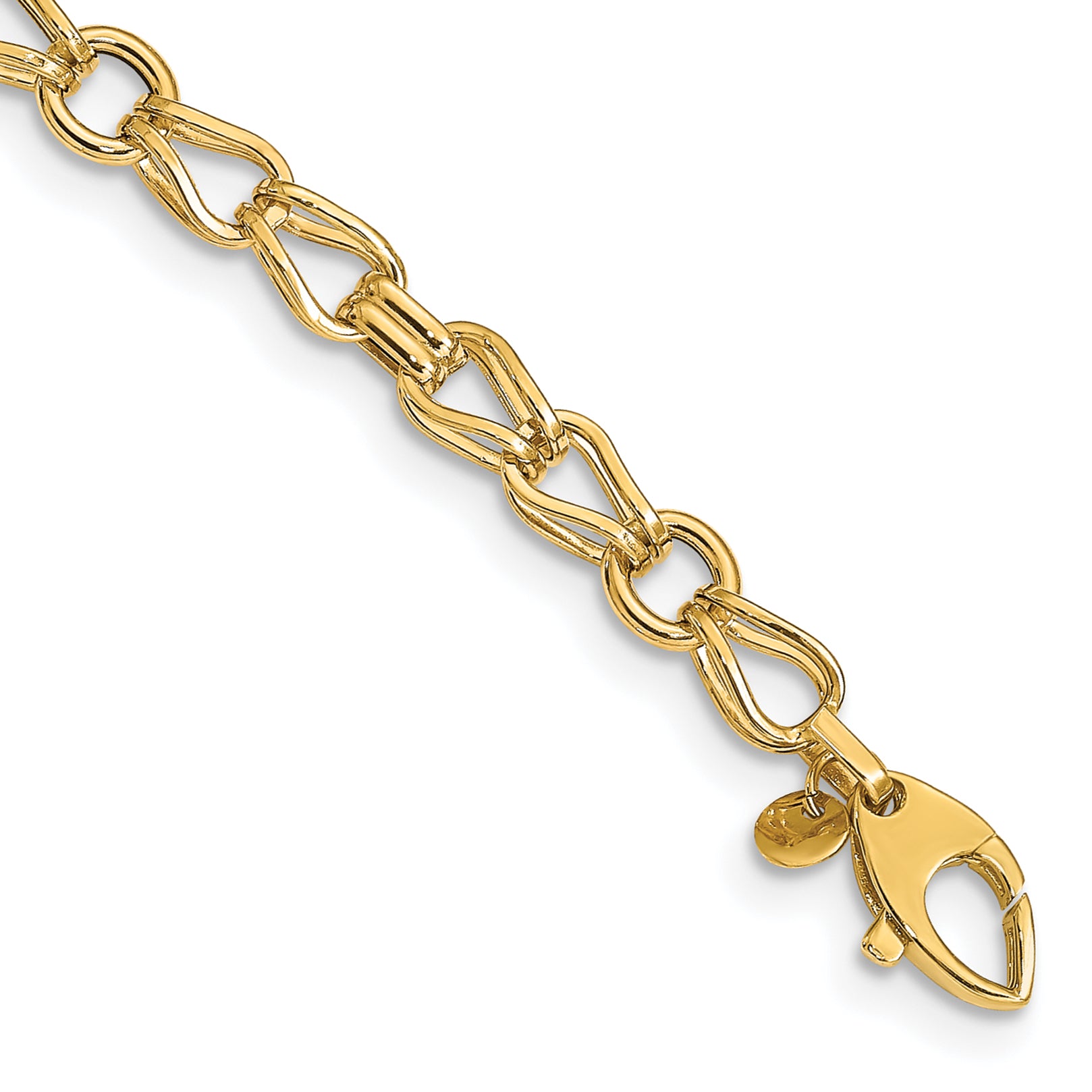 14K Polished Fancy Link Bracelet