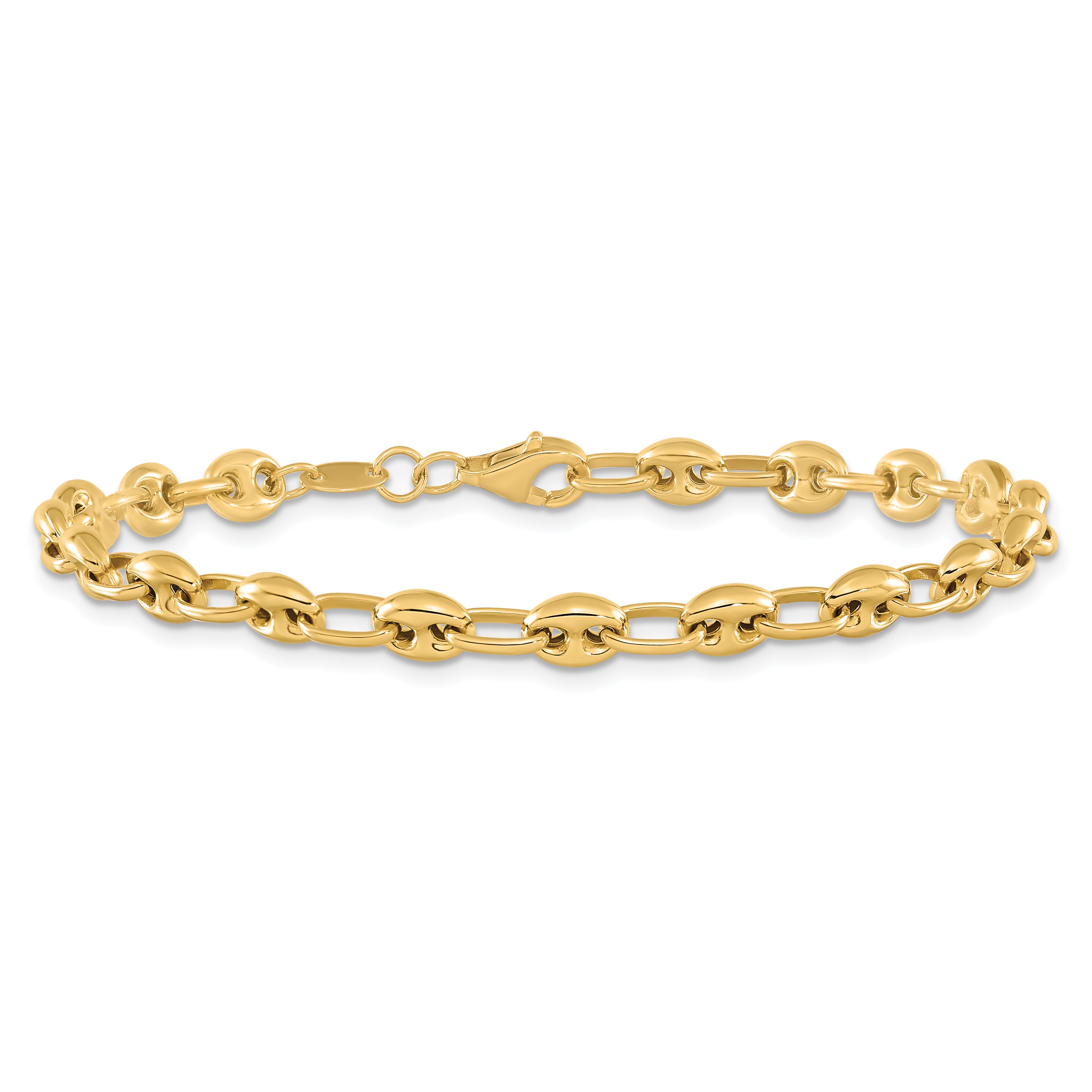 14K Polished Link Bracelet