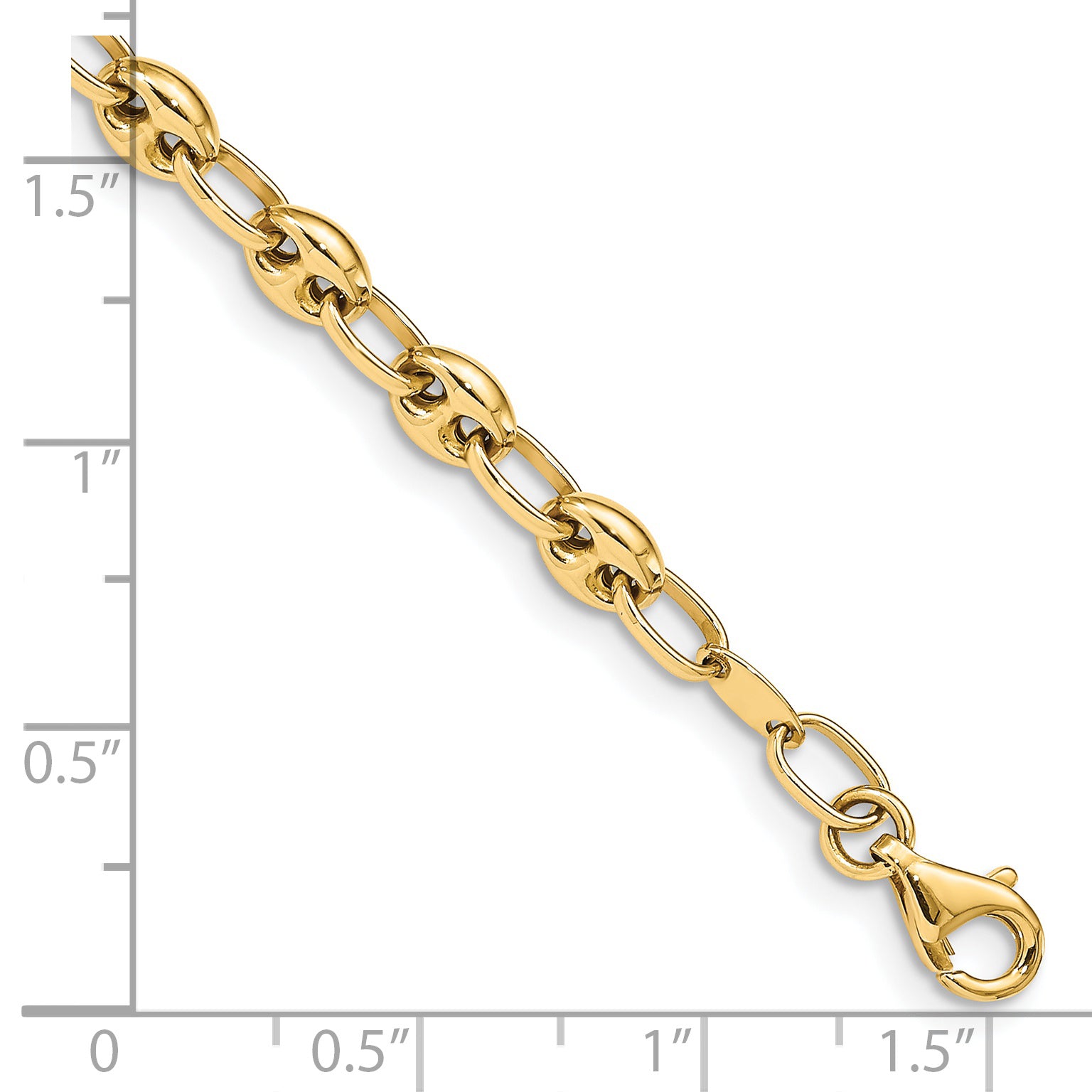 14K Polished Link Bracelet