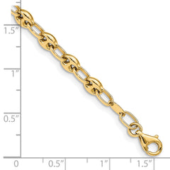 14K Polished Link Bracelet