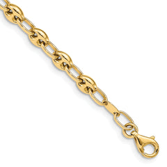 14K Polished Link Bracelet