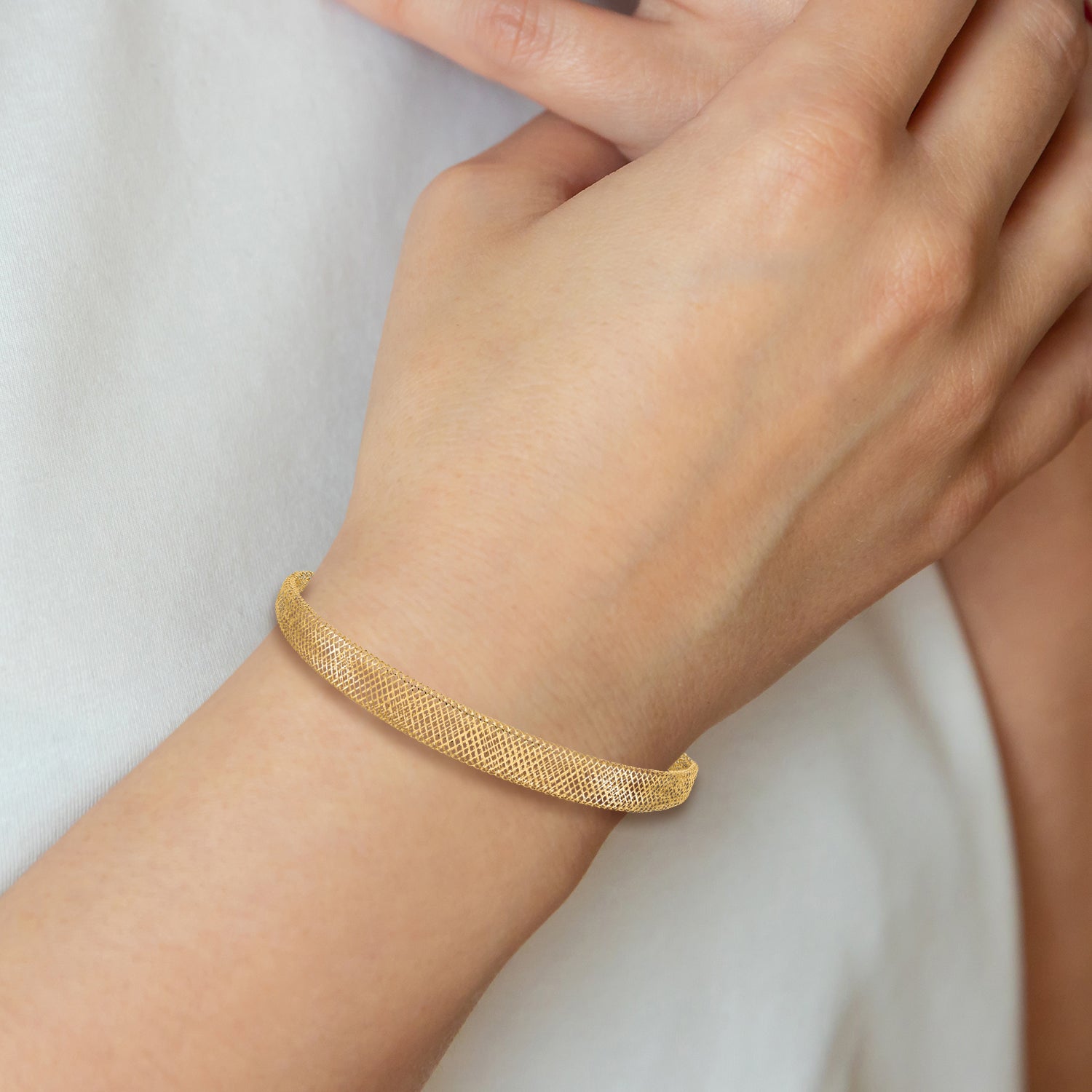 14K Stretch Mesh Graduated Bracelet