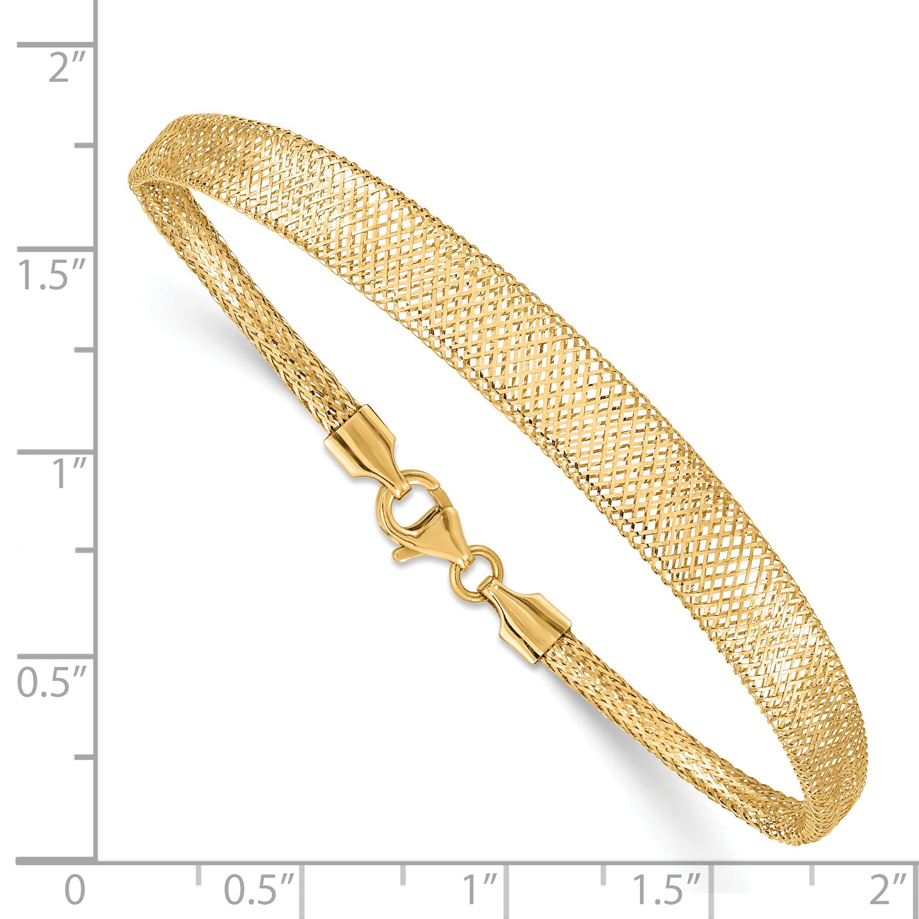 14K Stretch Mesh Graduated Bracelet