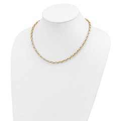 14k 18in 4.5mm Polished Fancy Link Necklace