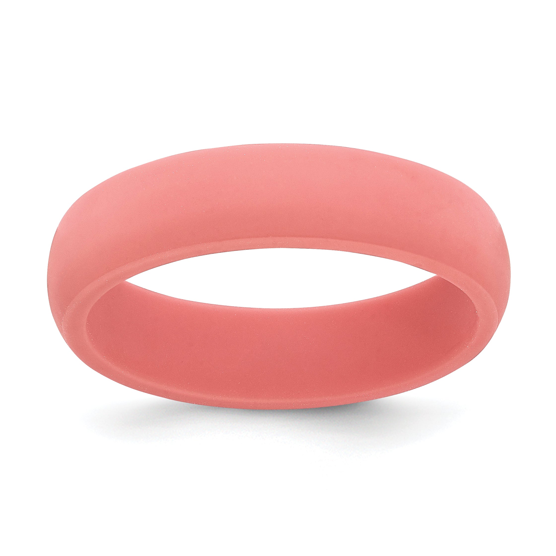 Silicone Coral 5.7mm Domed Band Size 10