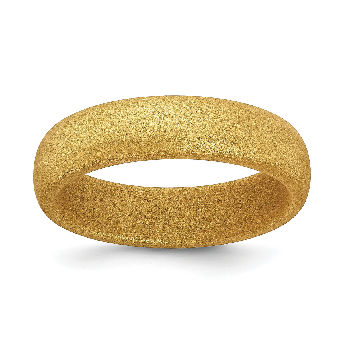 Silicone Gold Metallic 5.7mm Domed Band Size 10