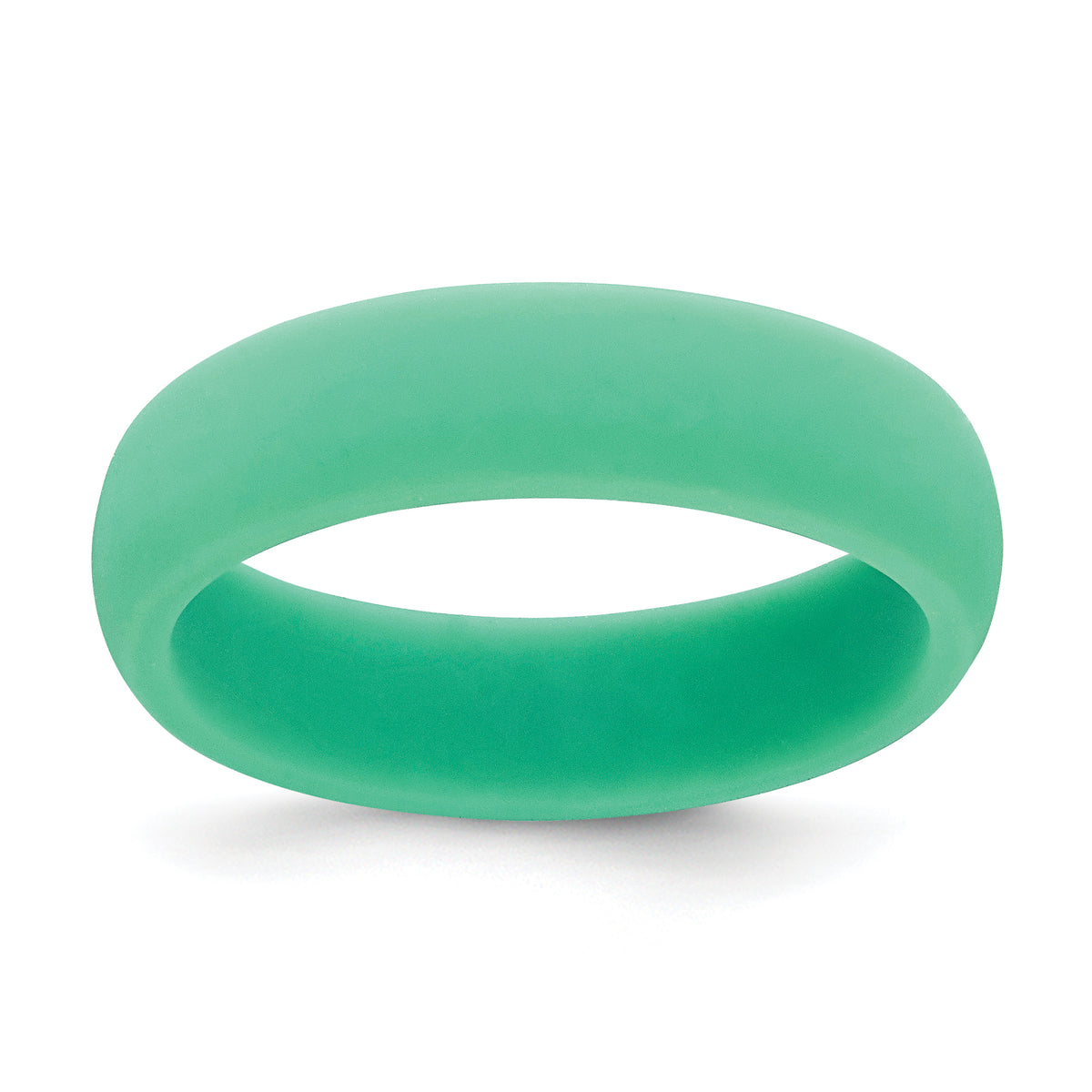 Silicone Mint Green 5.7mm Domed Band Size 10