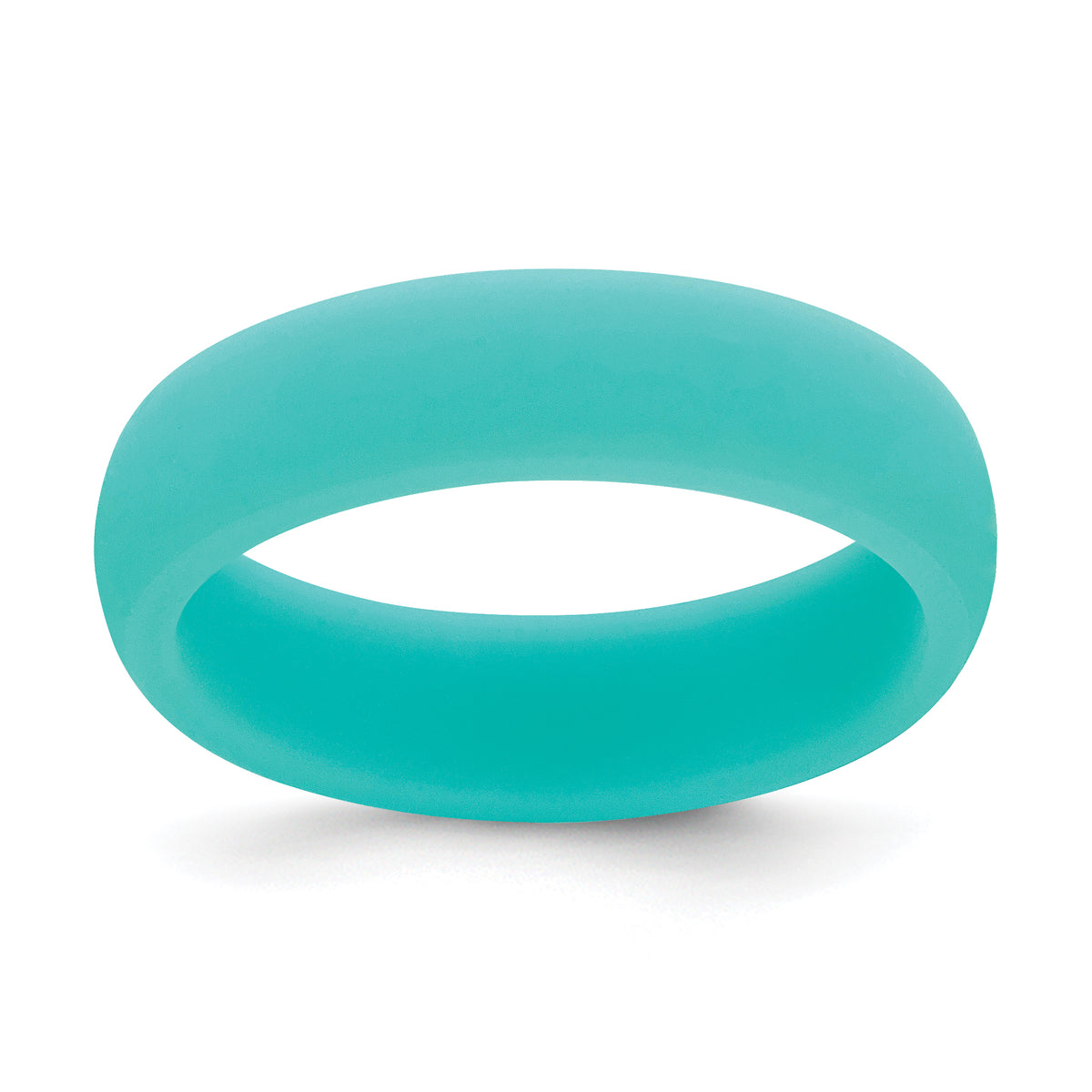 Silicone Sky Blue 5.7mm Domed Band Size 10