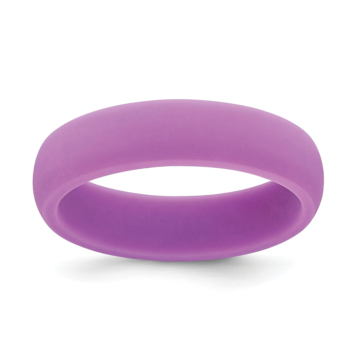 Silicone Purple 5.7mm Domed Band Size 10