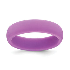 Silicone Purple 5.7mm Domed Band Size 10