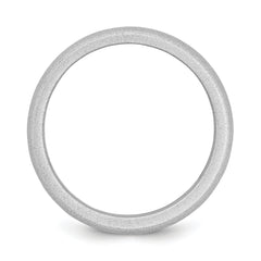 Silicone Silver Metallic 5.7mm Domed Band Size 5