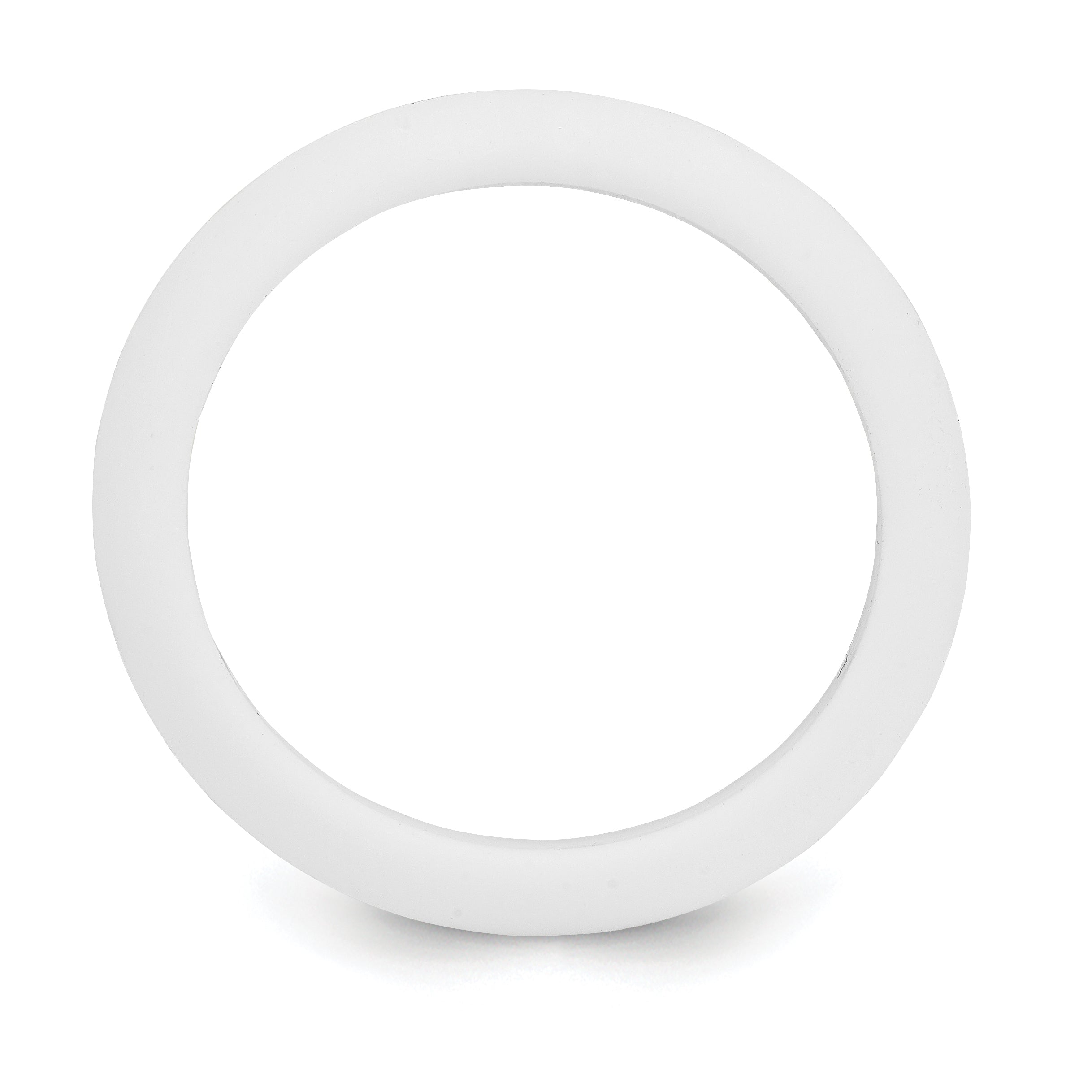 Silicone White 8mm Domed Band Size 6