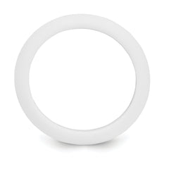 Silicone White 8mm Domed Band Size 6