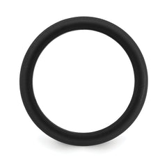 Silicone Black 8.7mm Domed Band Size 7