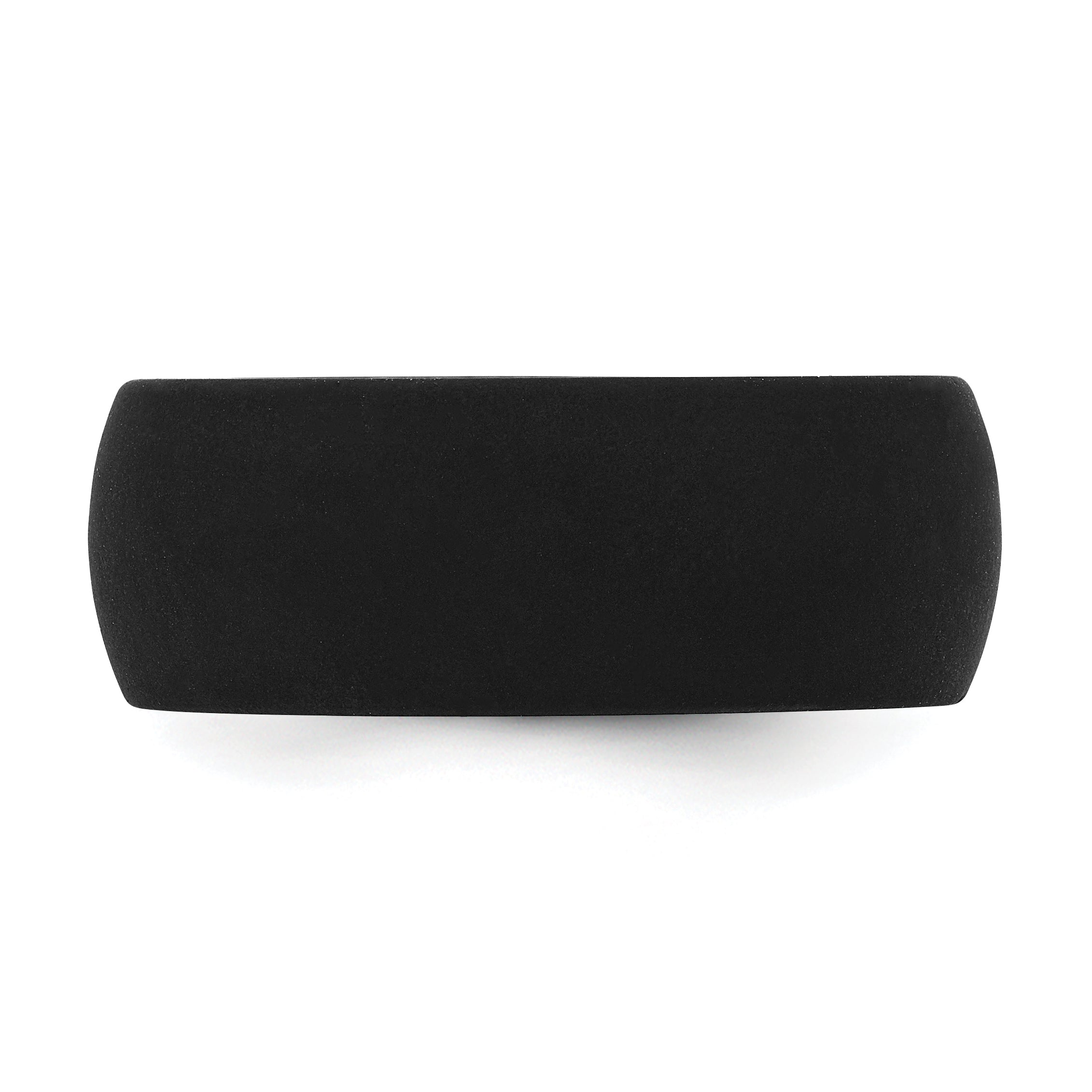 Silicone Black 8.7mm Domed Band Size 7