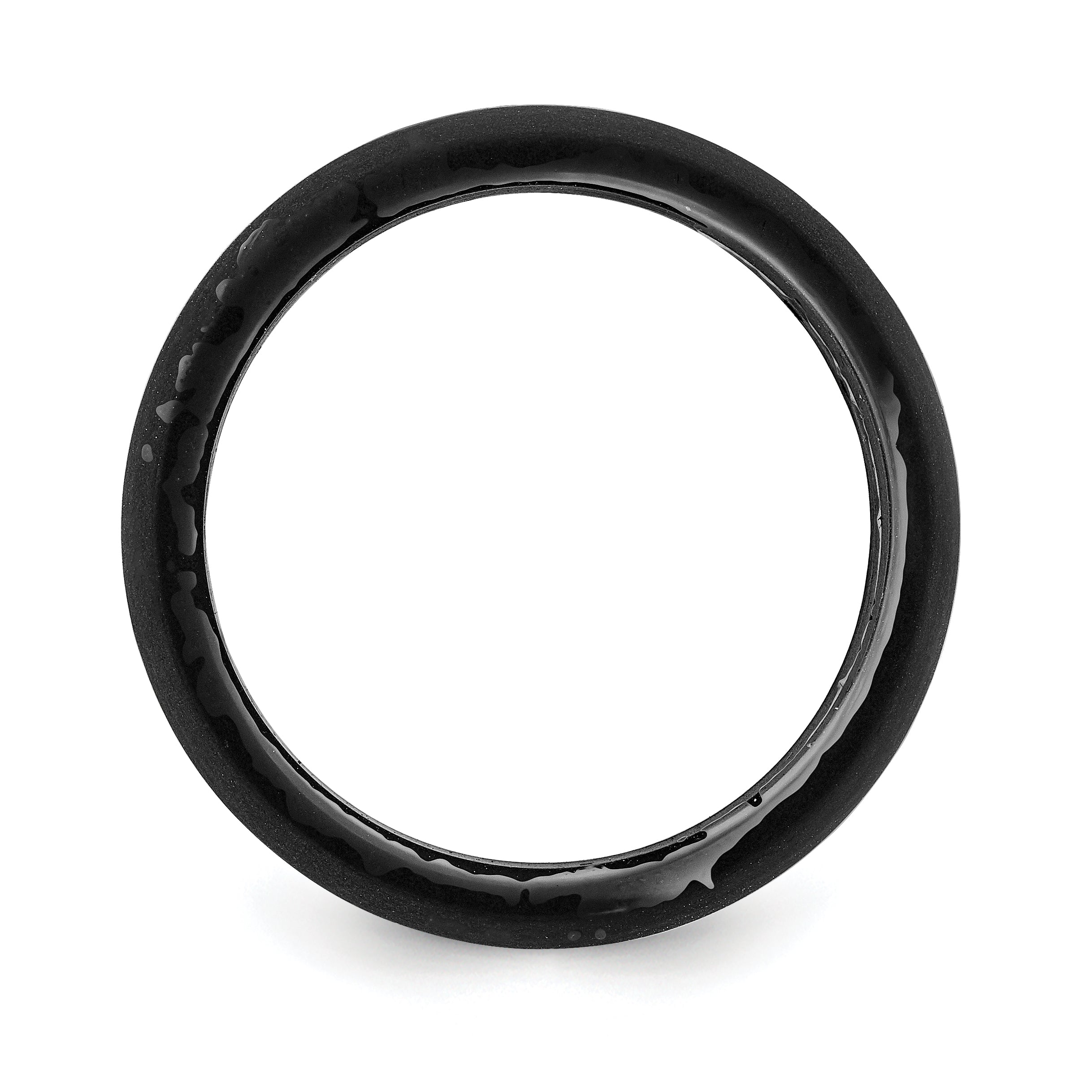 Silicone Black and Grey Camouflage 8.7mm Domed Band Size 7