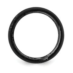 Silicone Black and Grey Camouflage 8.7mm Domed Band Size 7