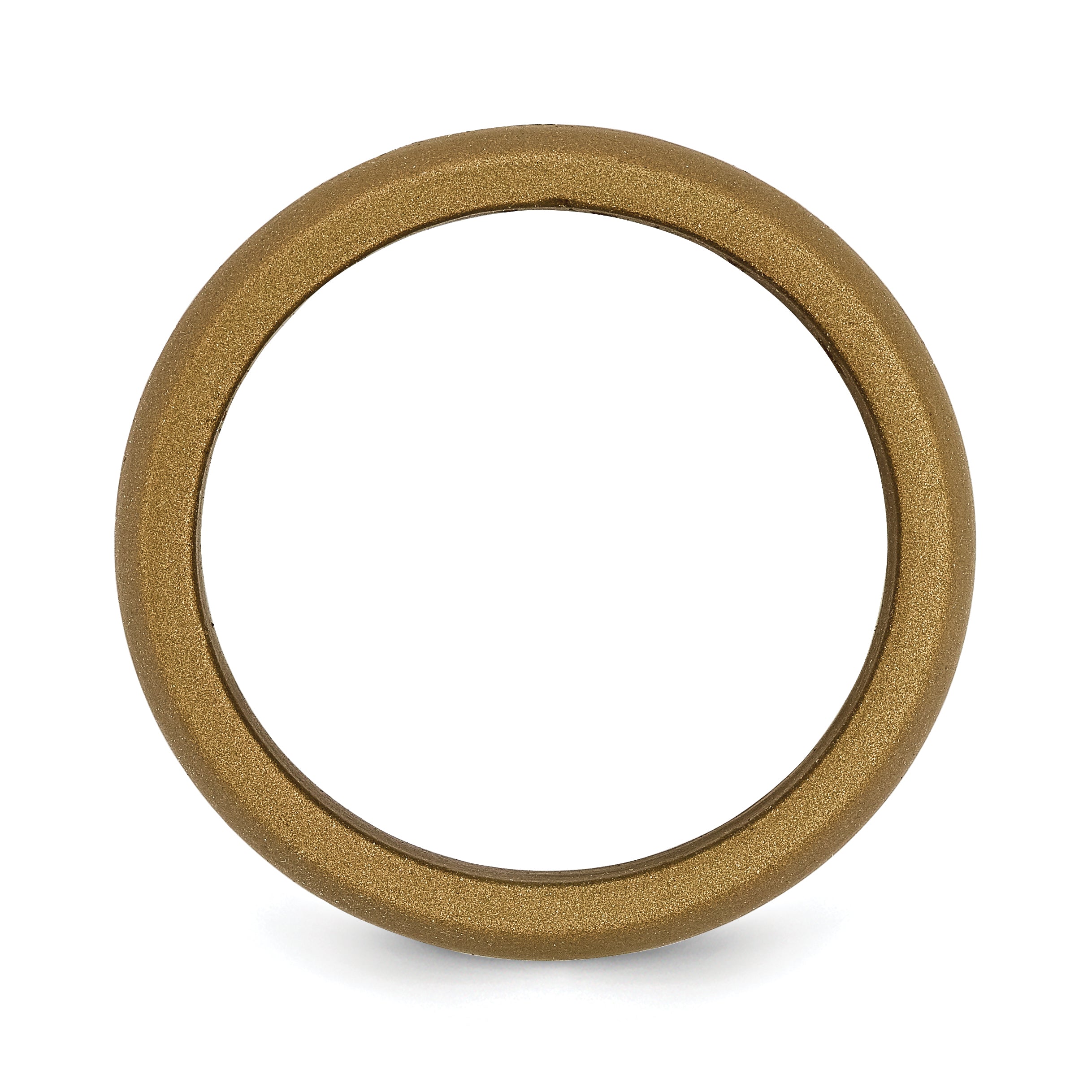 Silicone Bronze Metallic 8.7mm Domed Band Size 7