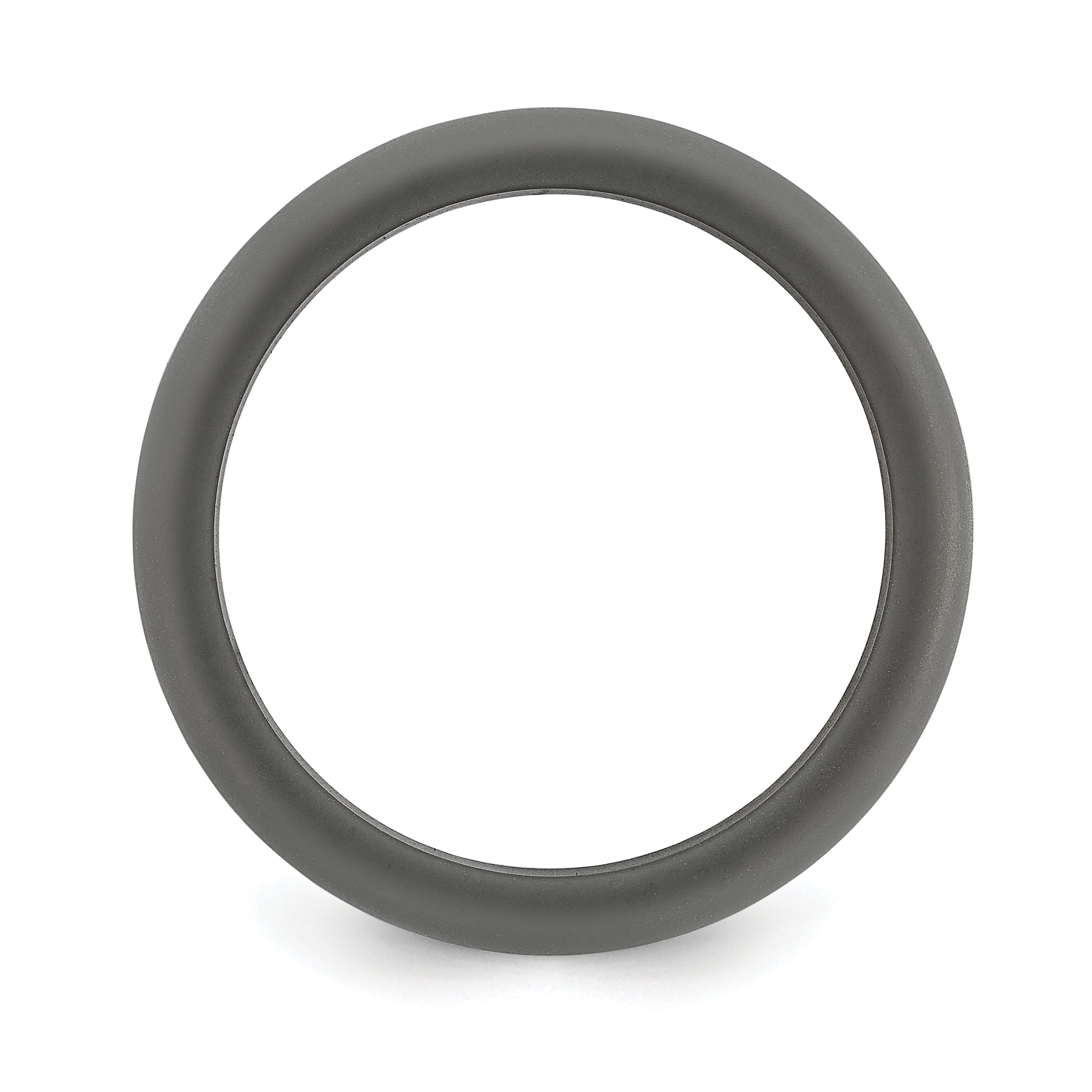 Silicone Dark Grey 8.7mm Domed Band Size 7