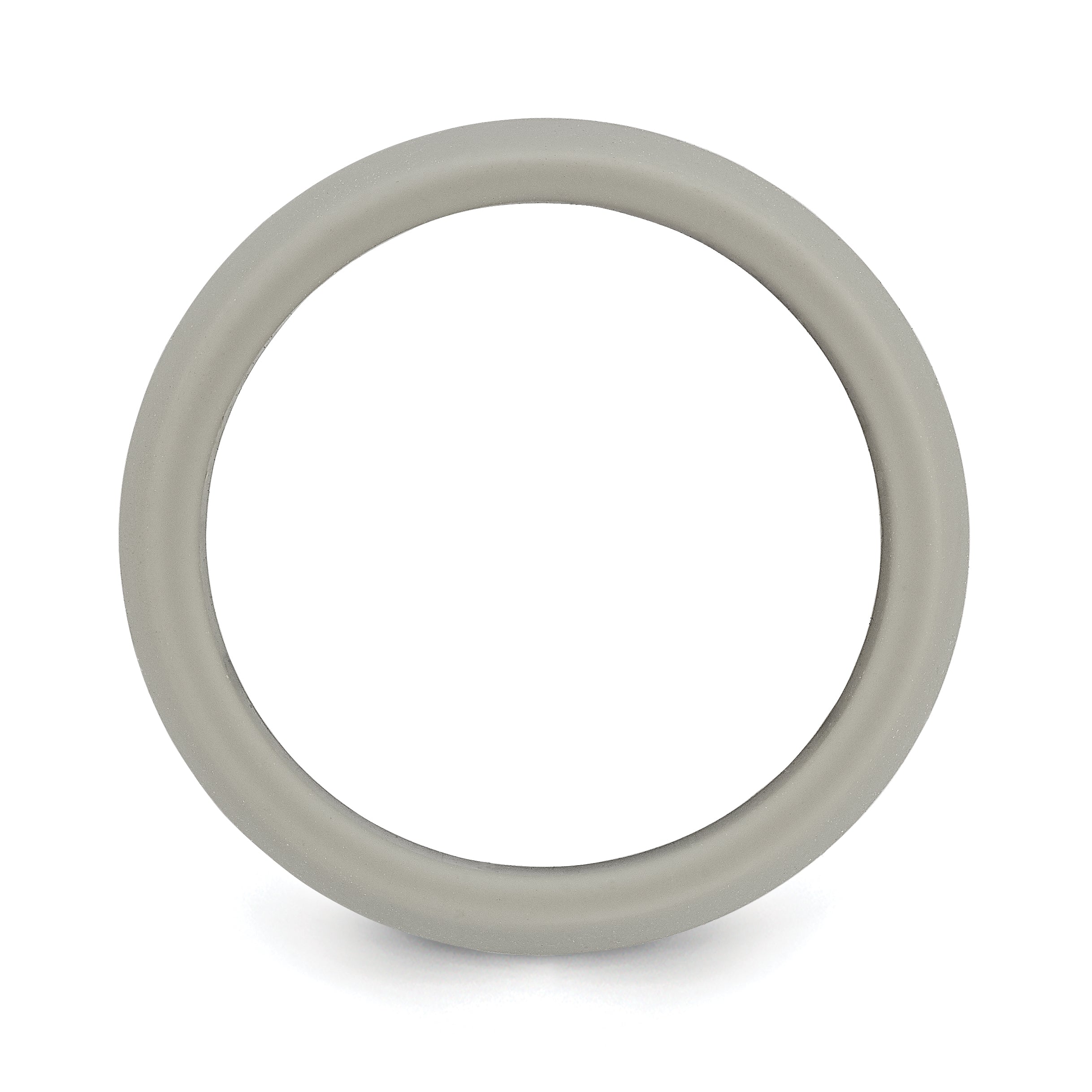 Silicone Light Grey 8.7mm Domed Band Size 7