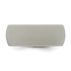 Silicone Light Grey 8.7mm Domed Band Size 7