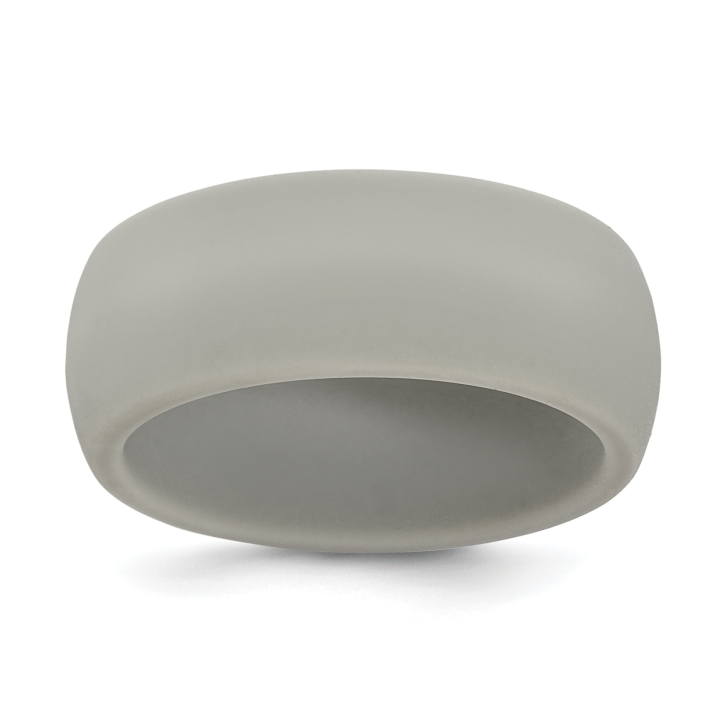 Silicone Light Grey 8.7mm Domed Band Size 14