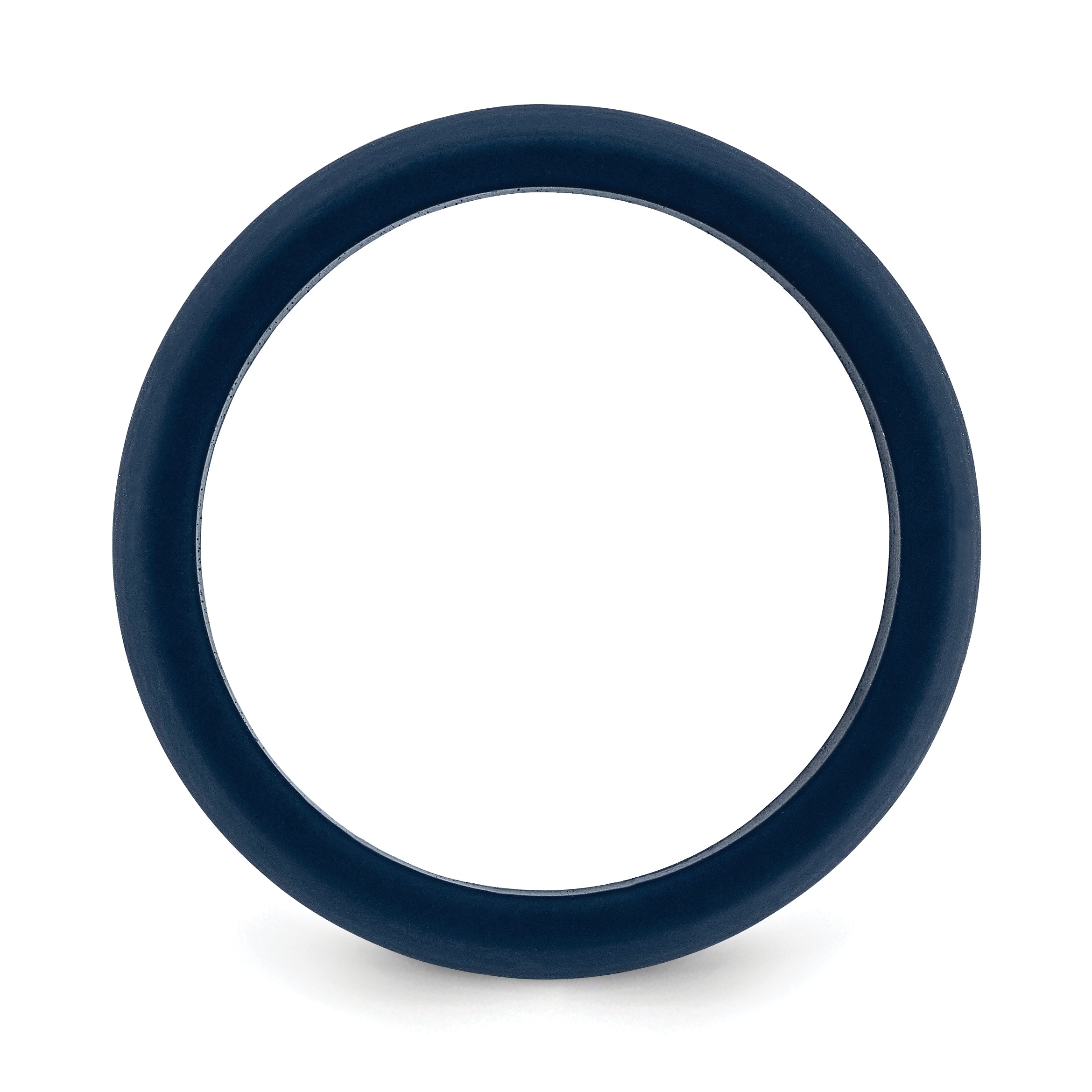 Silicone Navy Blue 8.7mm Domed Band Size 7