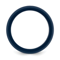 Silicone Navy Blue 8.7mm Domed Band Size 7