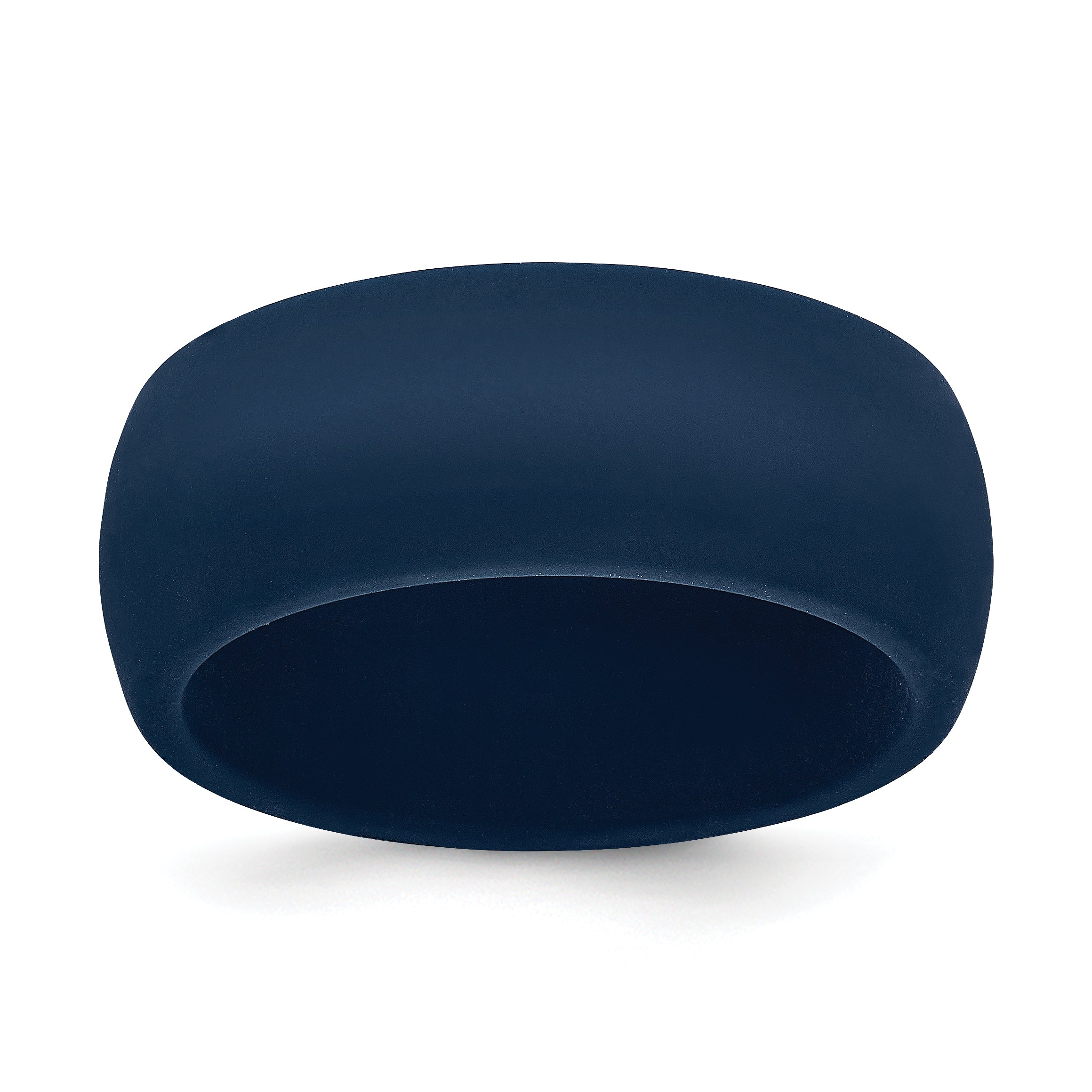 Silicone Navy Blue 8.7mm Domed Band Size 14