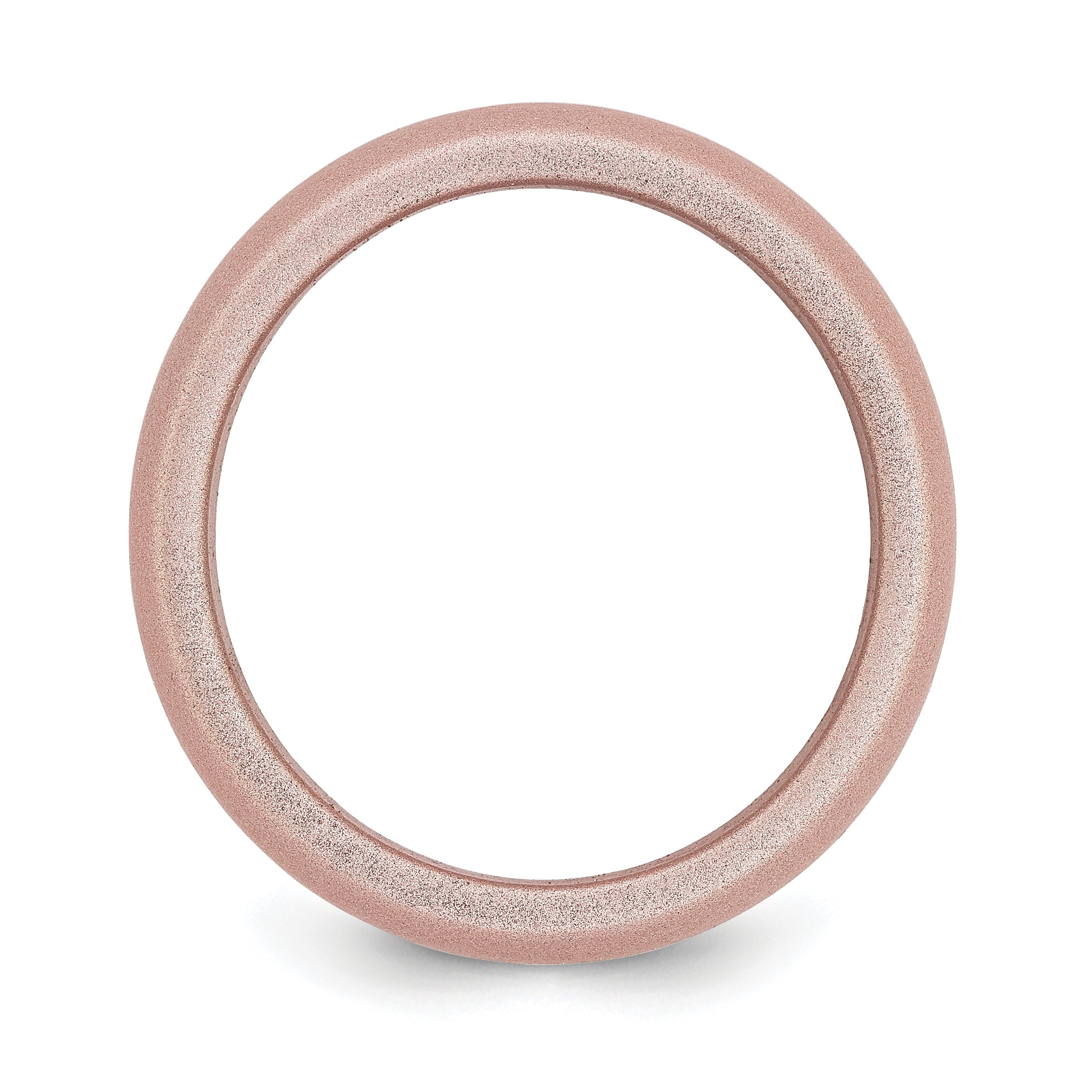 Silicone Pink Metallic 8.7mm Domed Band Size 7