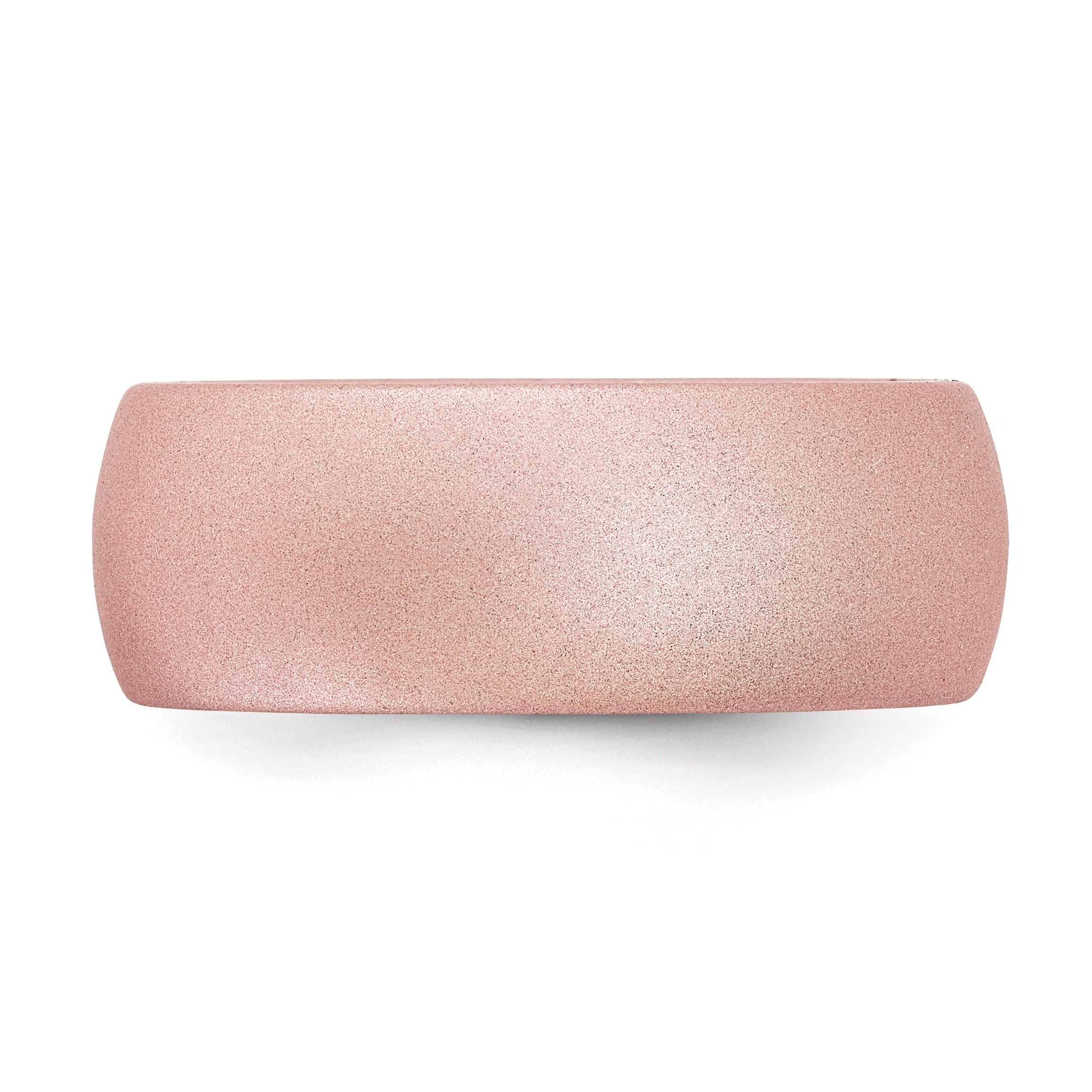 Silicone Pink Metallic 8.7mm Domed Band Size 7