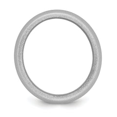 Silicone Silver Metallic 8.7mm Domed Band Size 7